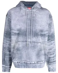 Diesel Hoodie mit Batikmuster Blau