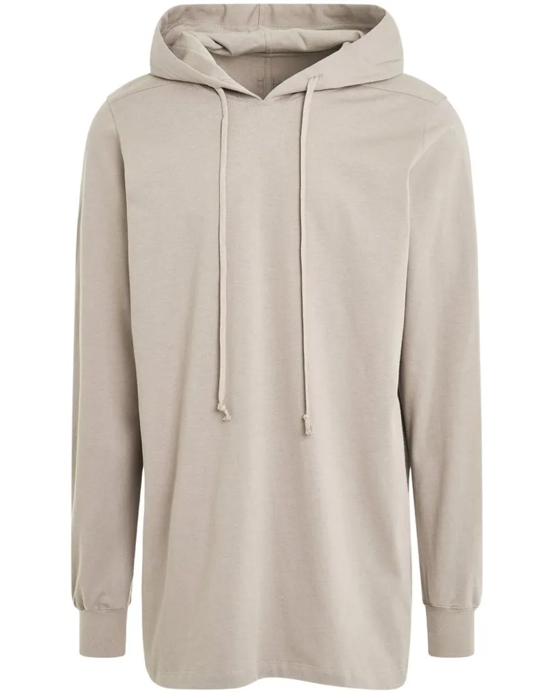 Rick Owens Mittellanger Hoodie - Grau Grau
