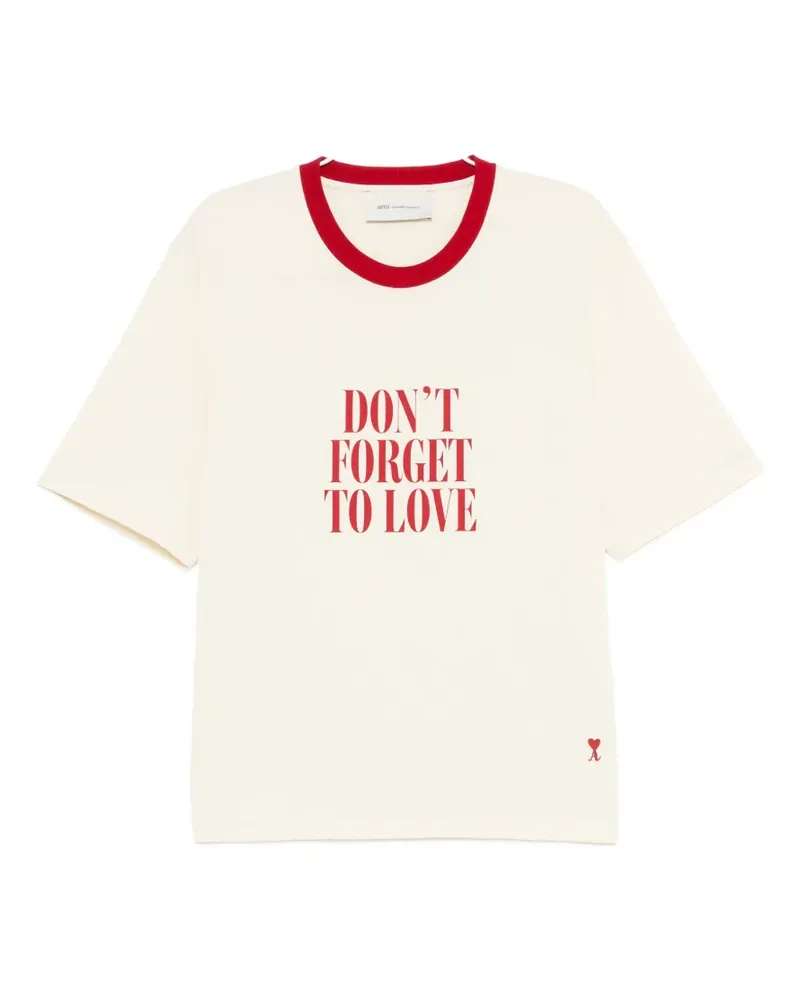 AMI Paris Don't Forget to Love T-Shirt - Nude Nude