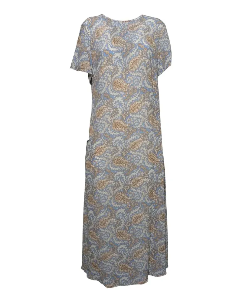 Max Mara Kleid mit Paisleymuster - Blau Blau