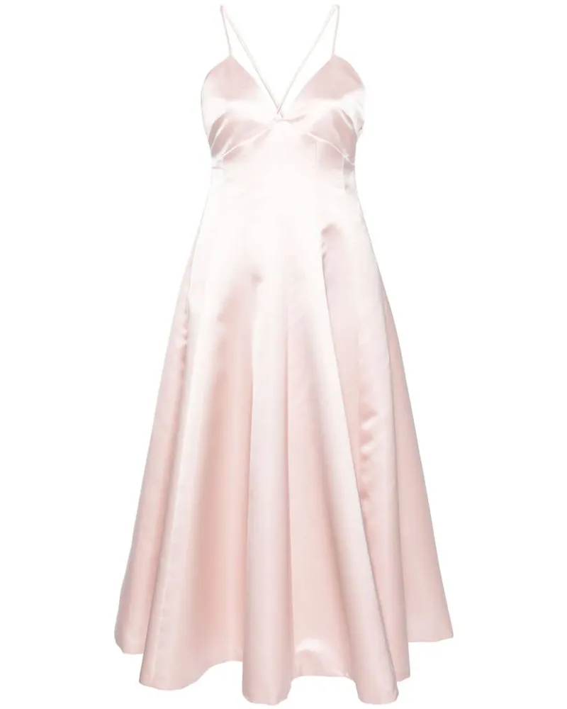 Philosophy Di Lorenzo Serafini Ausgestelltes Midikleid aus Duchess-Satin Rosa