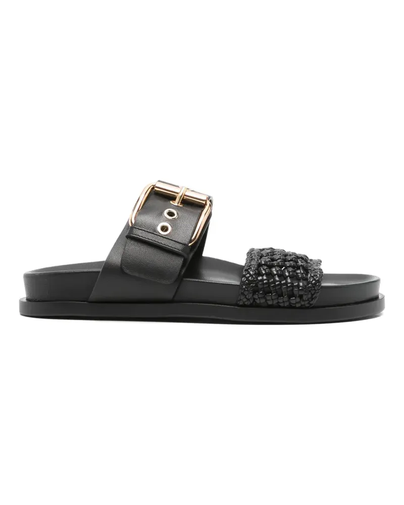 Attilio Giusti Leombruni Cristina Crochet buckle-fastening sandals - Schwarz Schwarz
