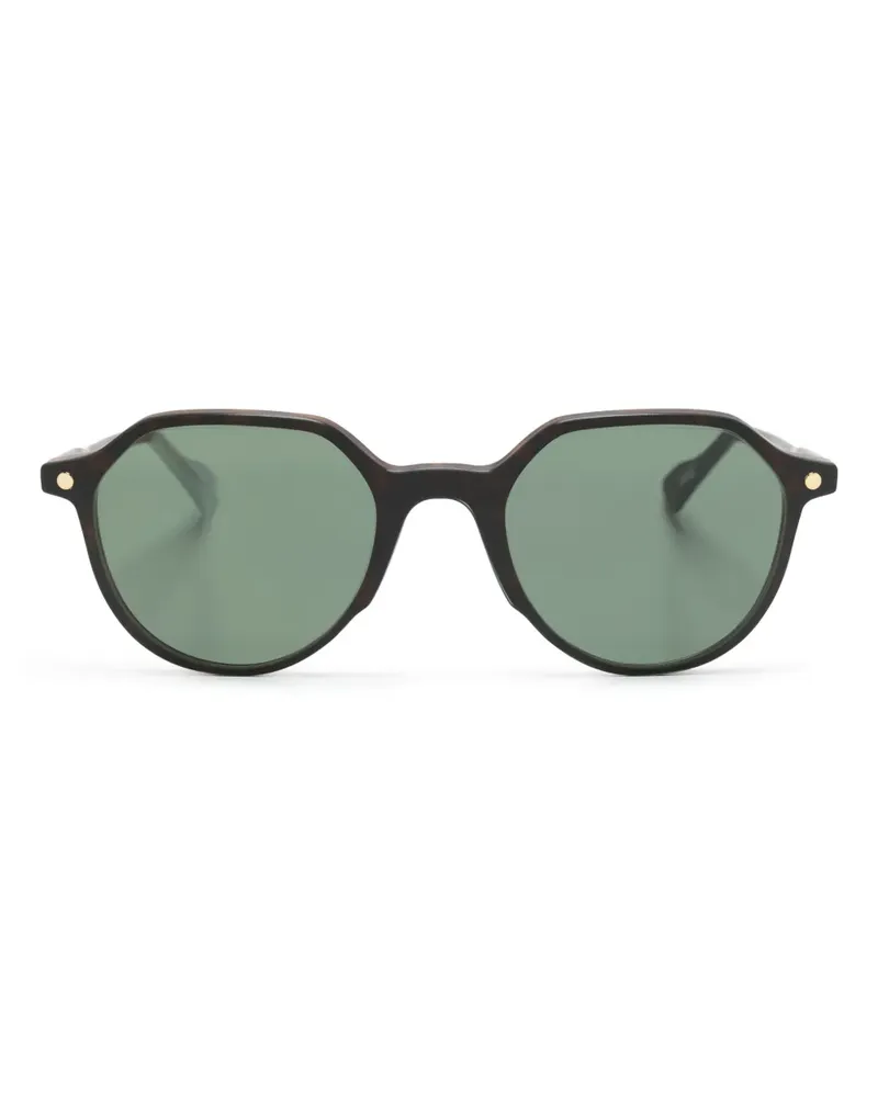 SNOB Milano Clubber Brille mit rundem Gestell - Braun Braun