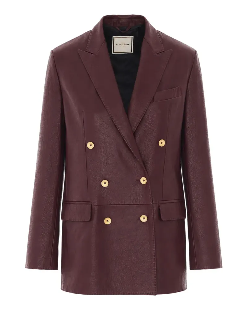 Tagliatore Josie double-breasted leather jacket - Violett Violett