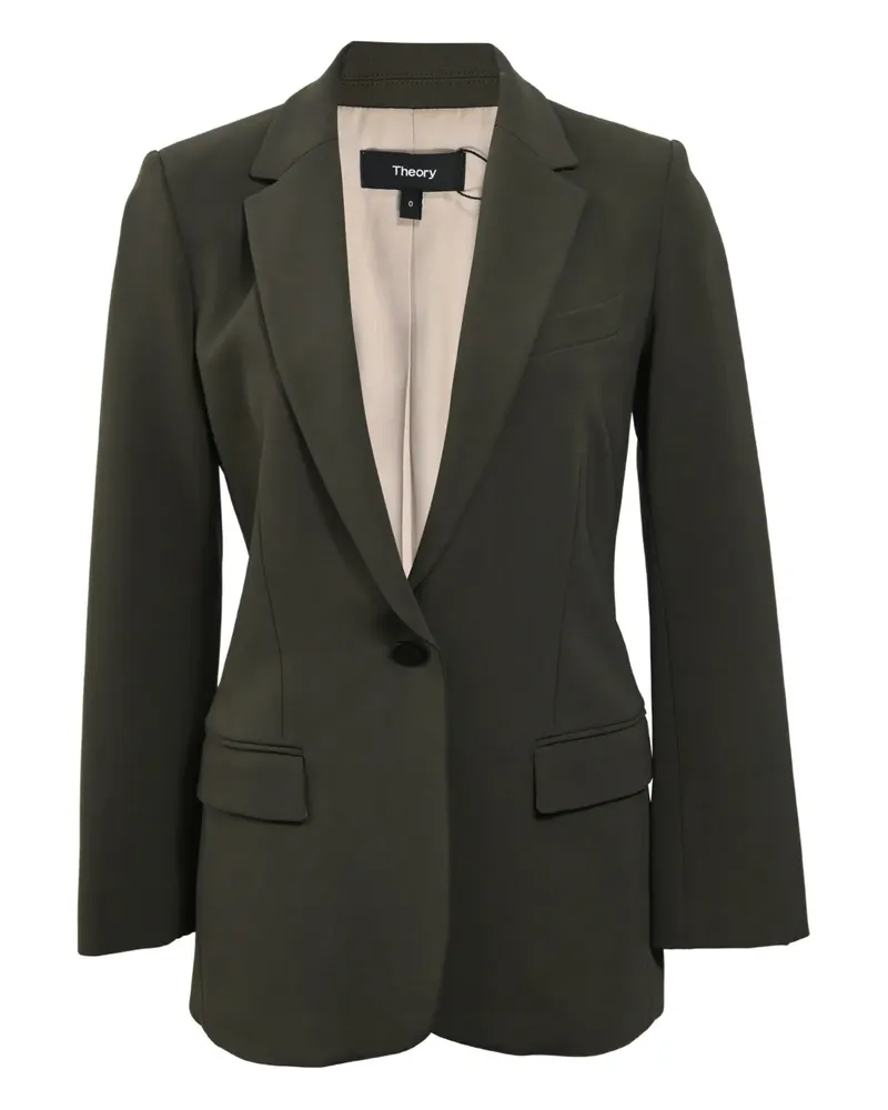 Theory single-breasted flap-pocket blazer - Grün Grün