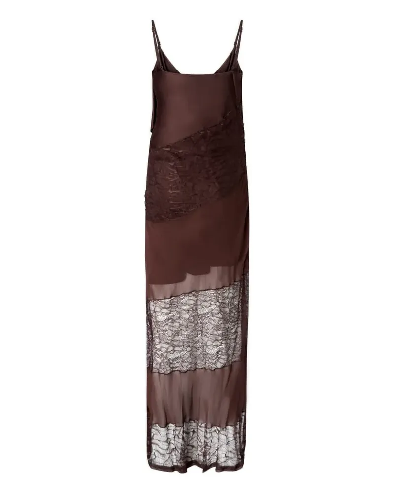 Pinko Maxikleid mit Pailletten - Braun Braun