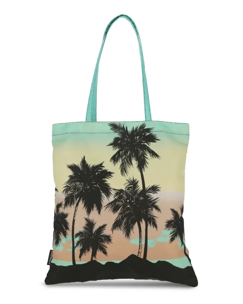 Palm Angels sunset-print tote bag - Blau Blau
