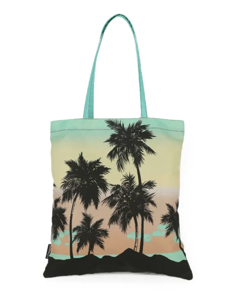 Palm Angels sunset-print tote bag - Blau Blau