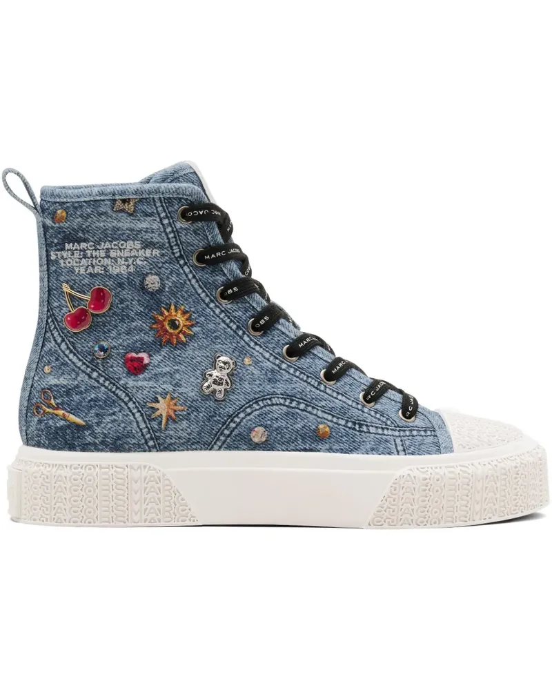 Marc Jacobs Charms High-Top-Sneakers aus Denim - Blau Blau