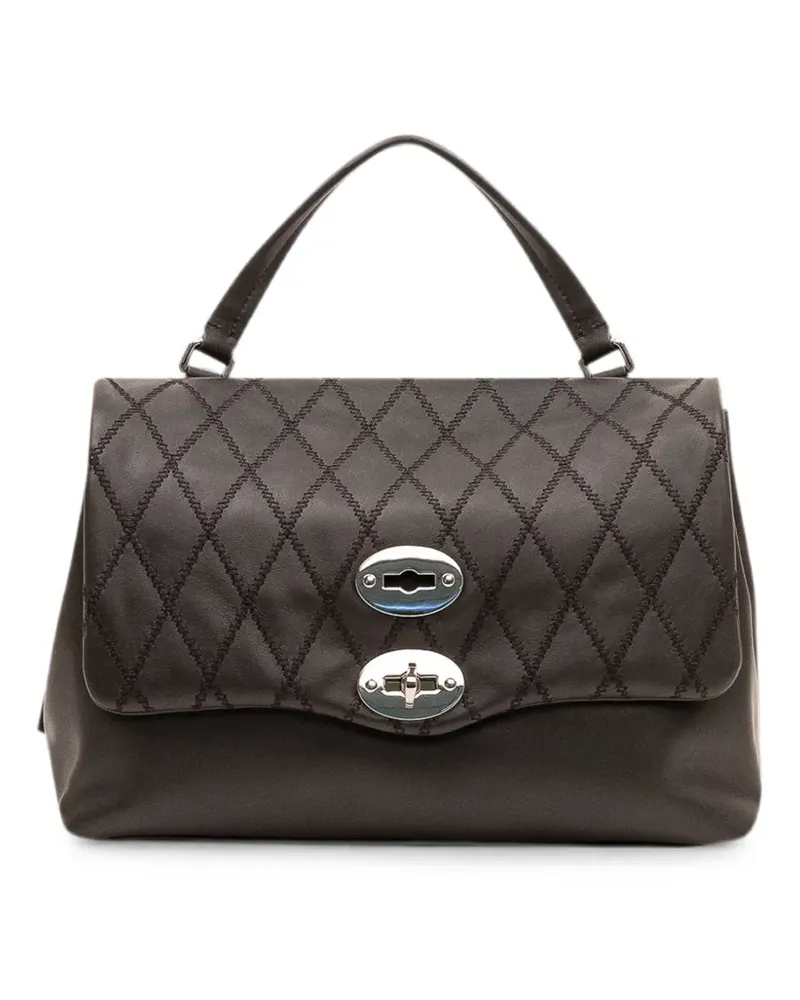 Zanellato Postina Trame S diamond-quilted tote bag - Braun Braun