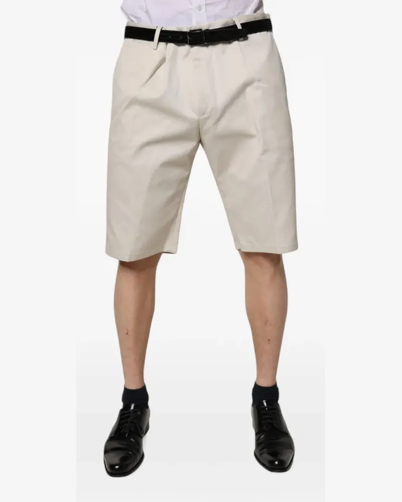 Dolce & Gabbana Chino-Shorts mit Faltendetail - Nude Nude