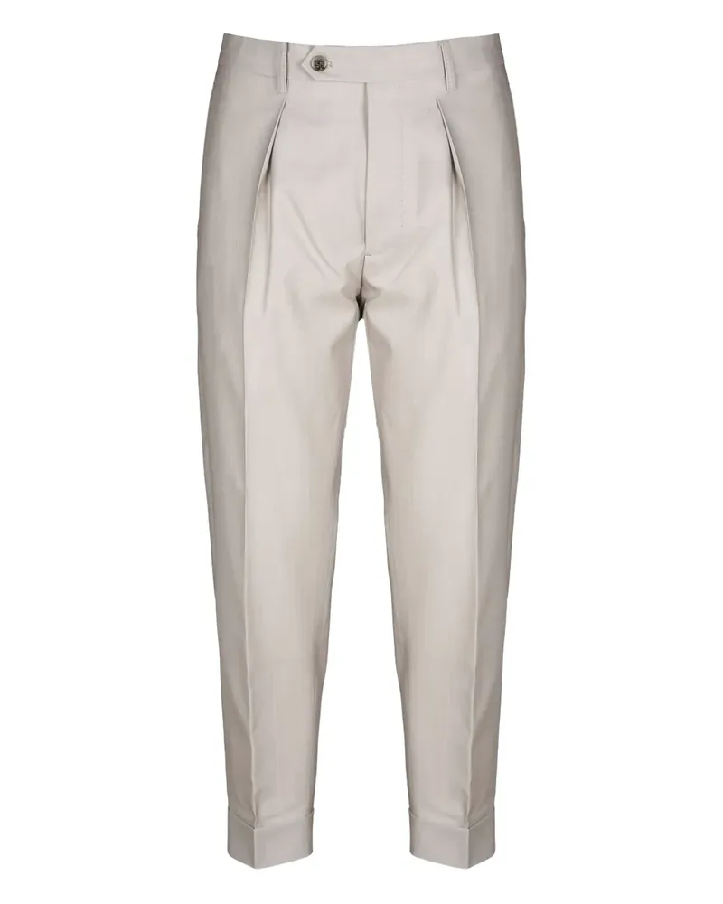 Berwich Plissierte Tapered-Hose - Grau Grau
