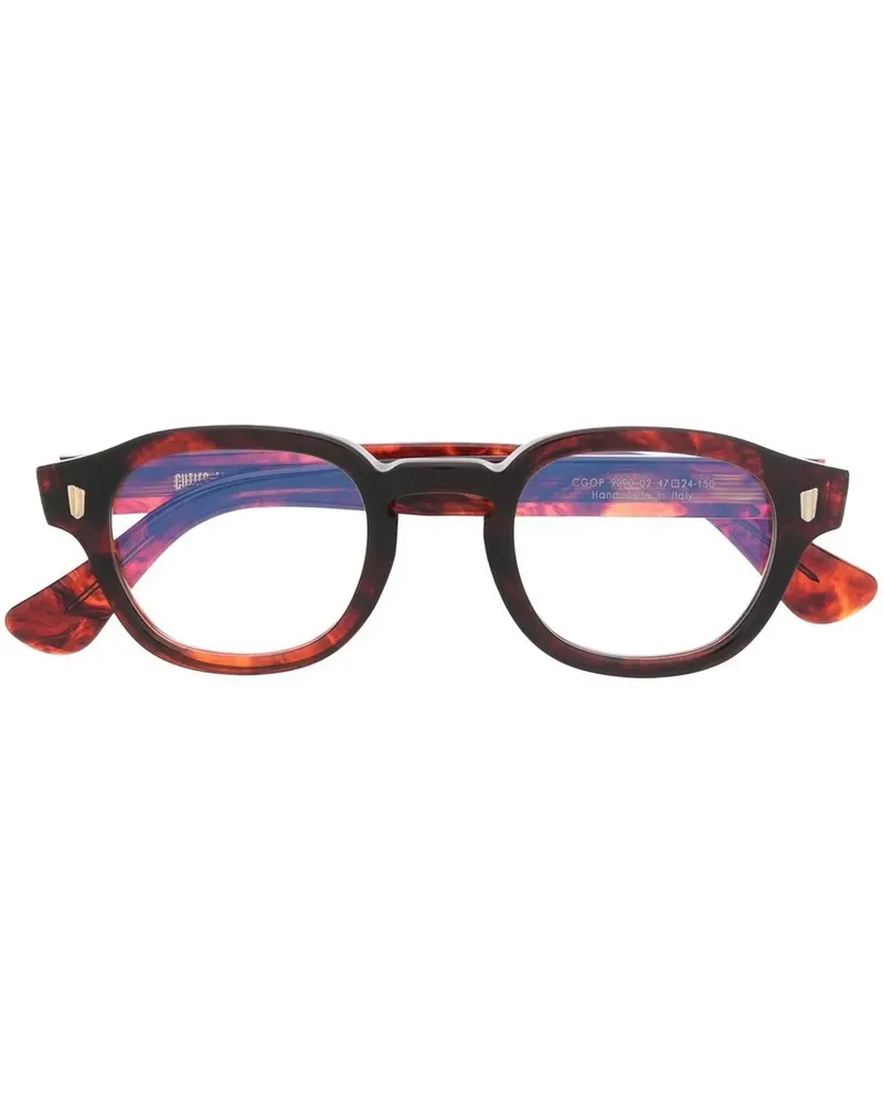 Cutler and Gross Brille mit rundem Gestell - Braun Braun