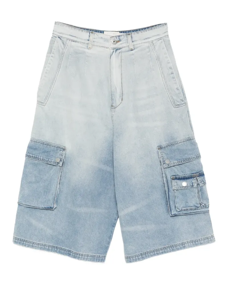 Feng Chen Wang cargo-pockets shorts - Blau Blau