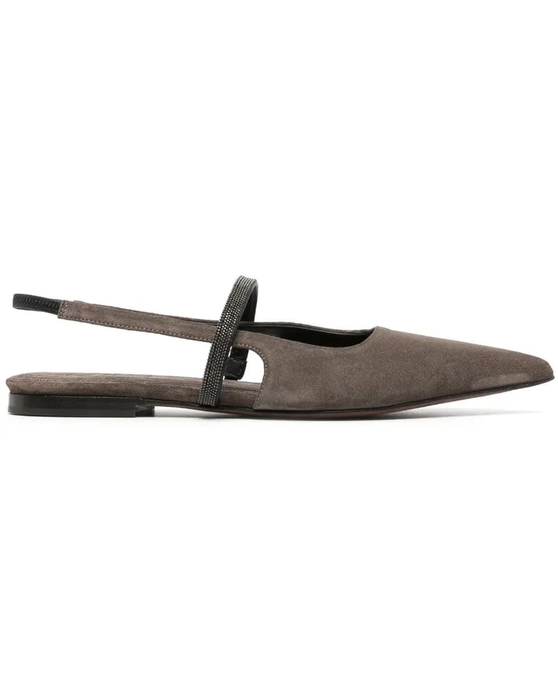 Brunello Cucinelli Slingback-Ballerinas - Braun Braun