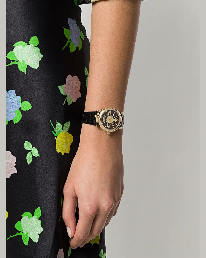 Vivienne Westwood Orb' Armbanduhr mit Logo - Schwarz Schwarz