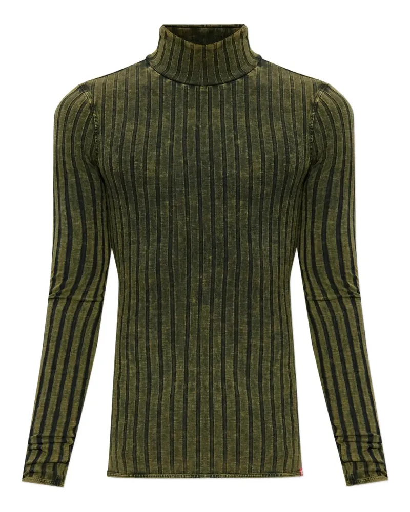 Diesel Gerippter T-Hansy Rollkragenpullover - Grün Grün