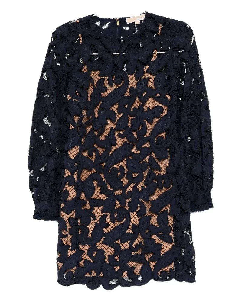 Michael Kors lace-detail mini dress - Blau Blau