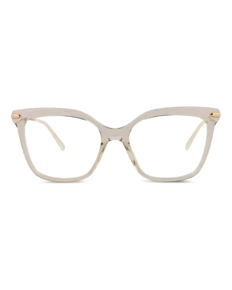 Pomellato Eckige Brille mit Logo-Detail - Nude Nude