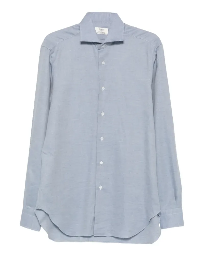 BARBA Hemd mit Eton-Kragen - Blau Blau