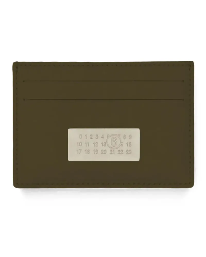 Maison Margiela logo-patch card holder - Grün Grün