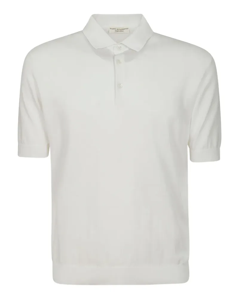 Filippo de Laurentiis Kurzärmeliges Poloshirt - Weiß Weiß