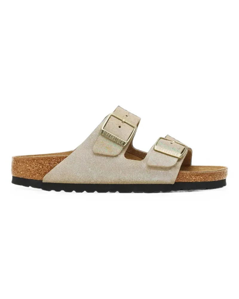 Birkenstock Arizona Pantoletten aus Wildleder - Nude Nude