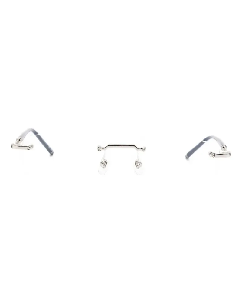 Montblanc rimless rectangle-frame glasses - Silber Silber