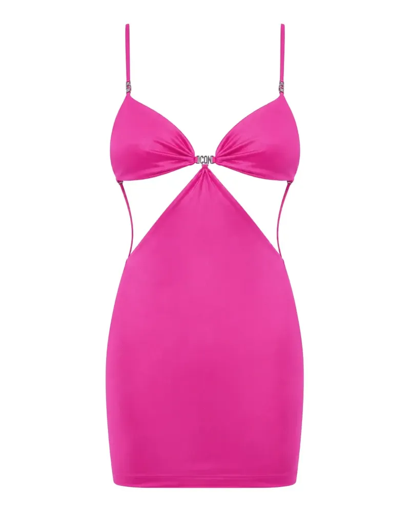 Dsquared2 cut-out Icon-plaque dress - Rosa Rosa