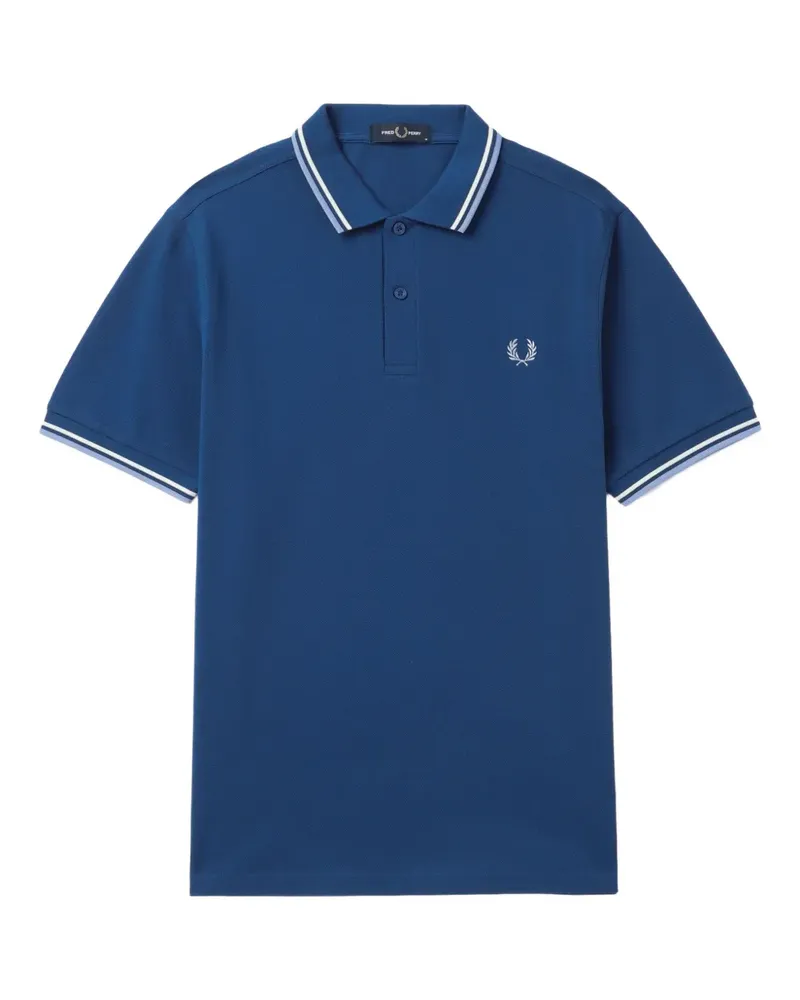 Fred Perry Poloshirt mit Kontrastdetail - Blau Blau