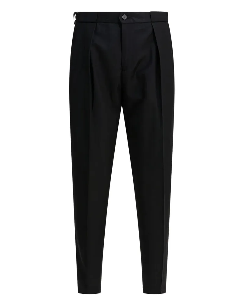 Briglia 1949 Straight-Leg-Hose mit Falten - Schwarz Schwarz