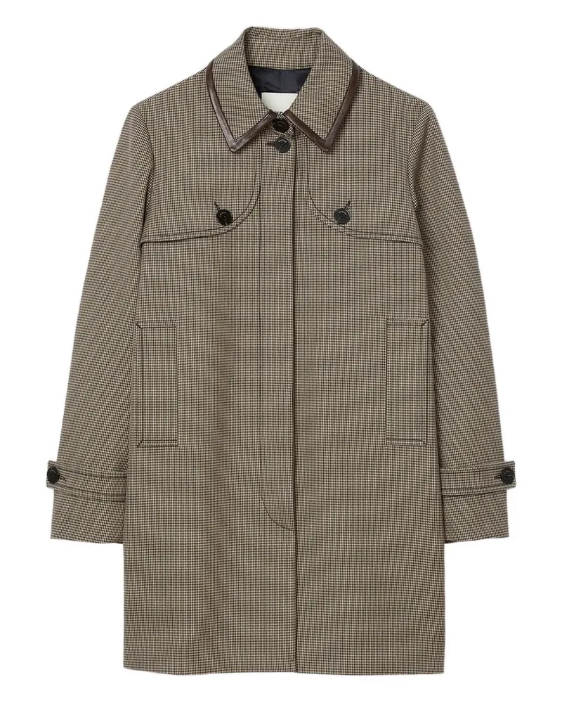 Sandro Einreihiger Mantel mit Falten - Braun Braun