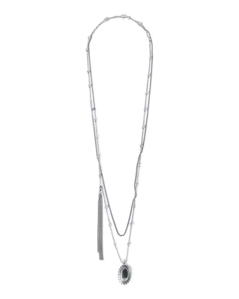 Ann Demeulemeester Wad Halskette mit Perlen - Silber Silber
