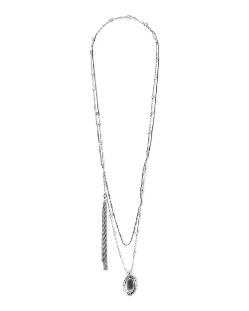 Ann Demeulemeester Wad Halskette mit Perlen - Silber Silber