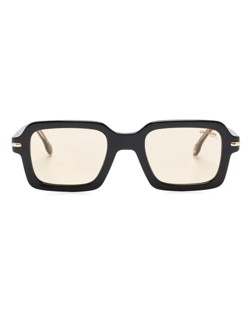 Carrera Sonnenbrille mit eckigem Gestell - Schwarz Schwarz