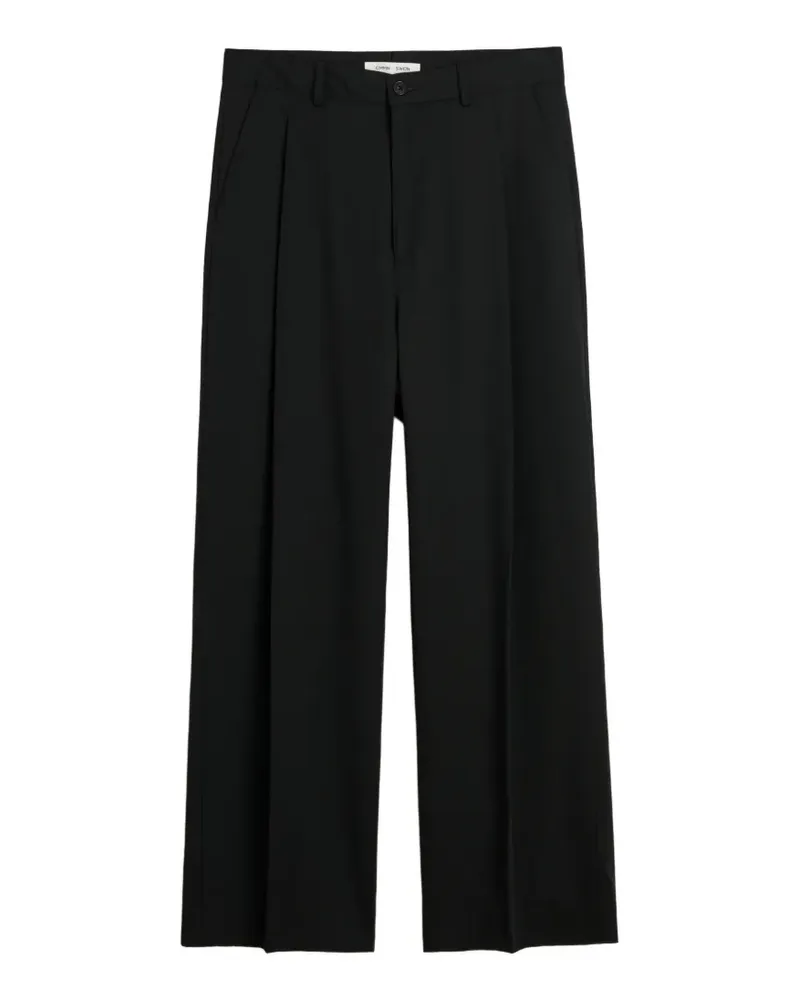 CMMN SWDN Midas pleated trousers - Schwarz Schwarz