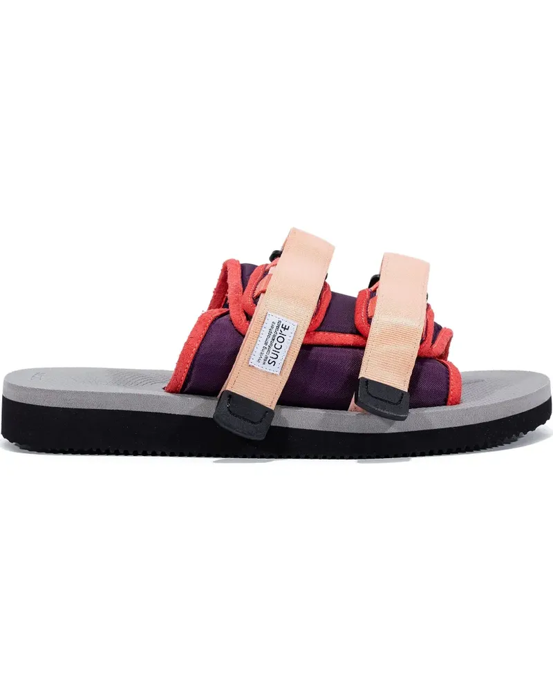 SUICOKE MOTO-Cab "Salmon/Black" Pantoletten - Violett Violett