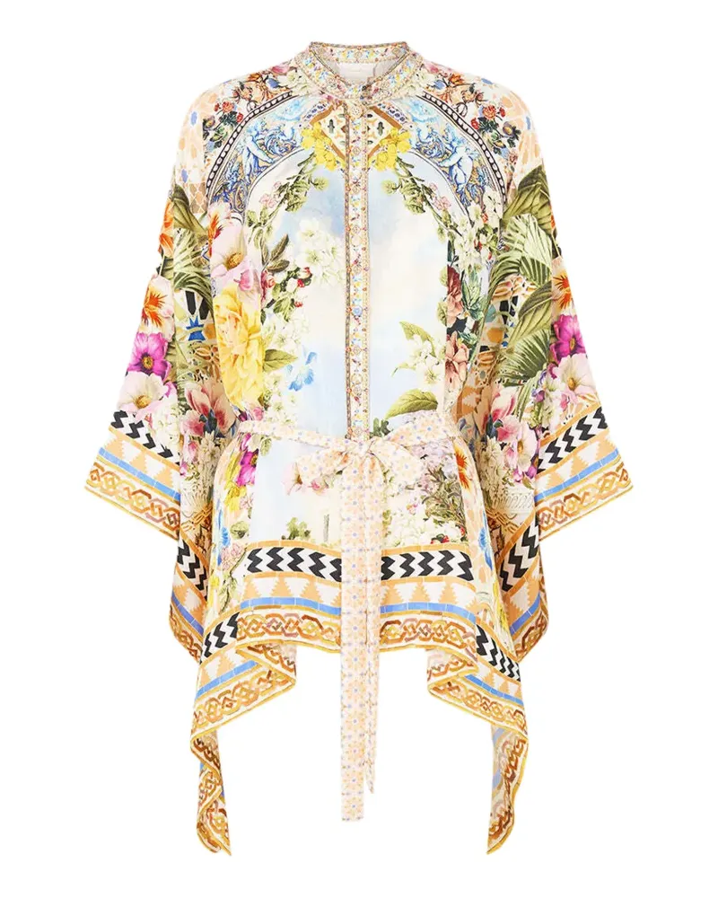 Camilla button scarf kaftan - Nude Nude