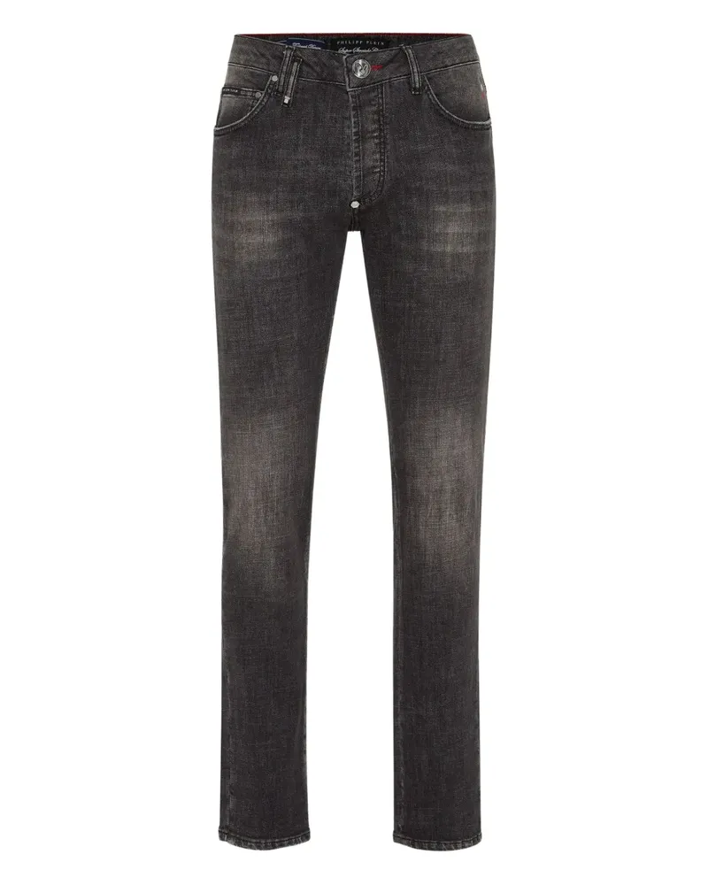 Philipp Plein Flying Money Straight-Leg-Jeans - Schwarz Schwarz