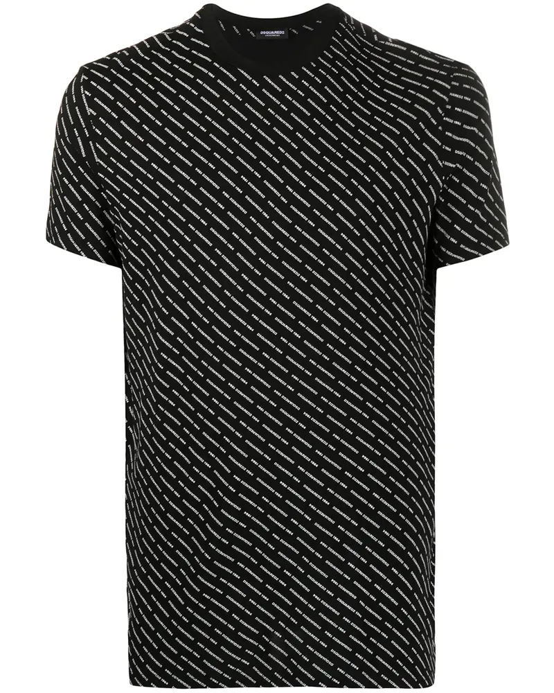 Dsquared2 T-Shirt mit Logo-Print - Schwarz Schwarz