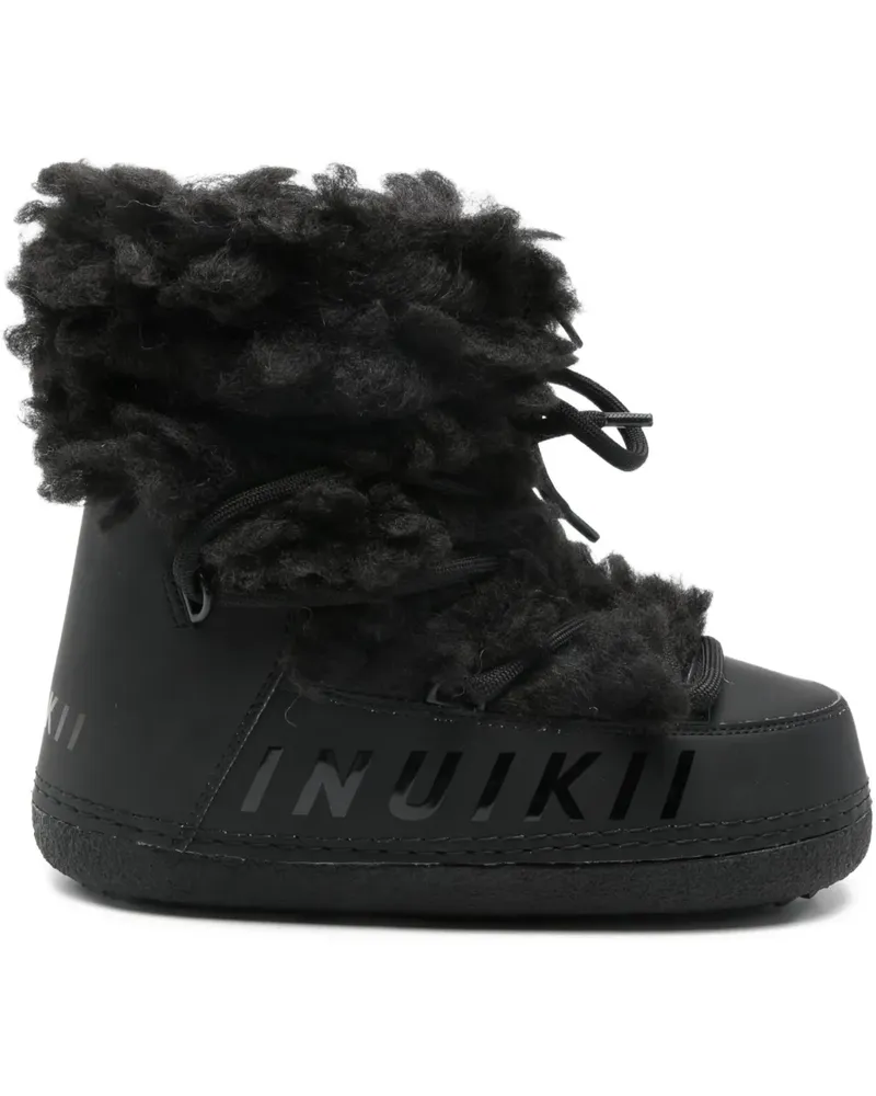 INUIKII Mountain Teddy lace-up boots - Schwarz Schwarz