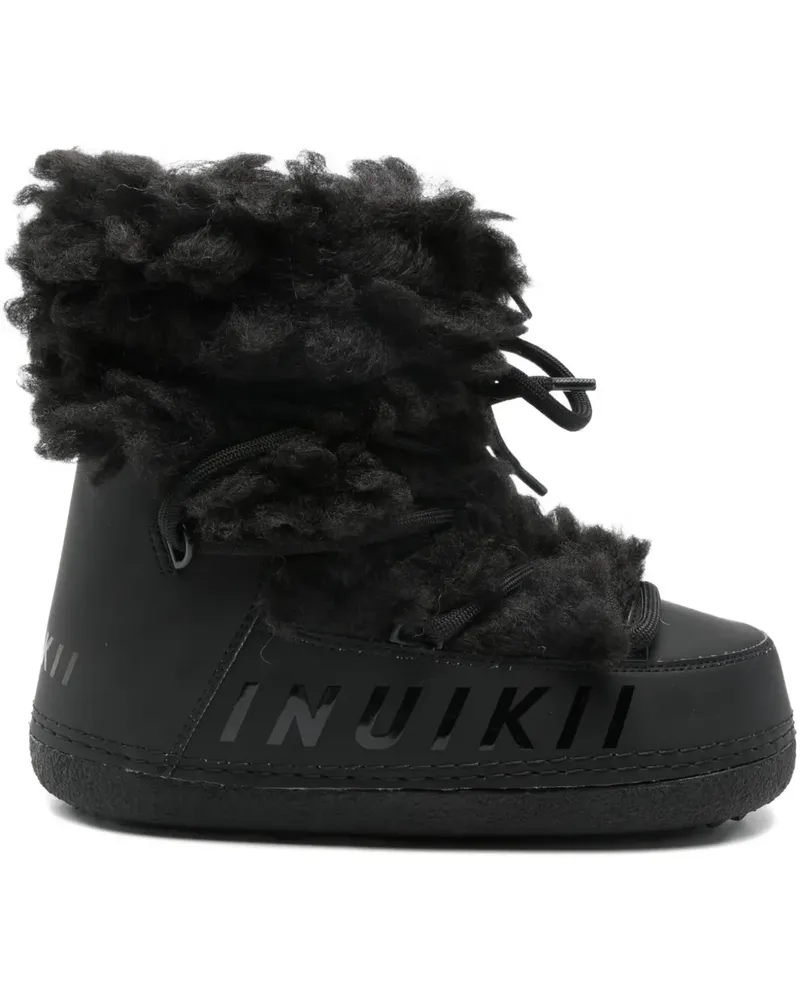 INUIKII Mountain Teddy lace-up boots - Schwarz Schwarz
