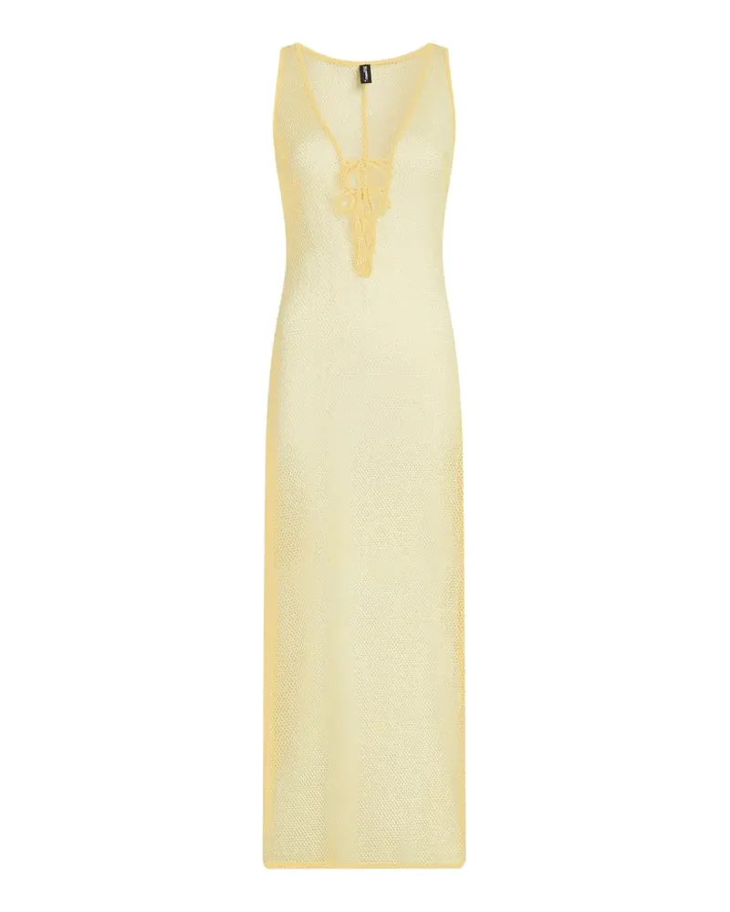 Karl Lagerfeld Gehäkeltes Signature Strandkleid - Gelb Gelb
