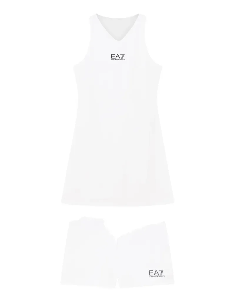 EA7 Tenniskleid mit Logo-Verzierung - Weiß Weiß
