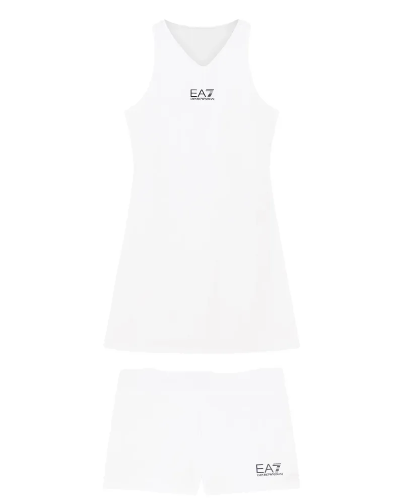 EA7 Tenniskleid mit Logo-Verzierung - Weiß Weiß