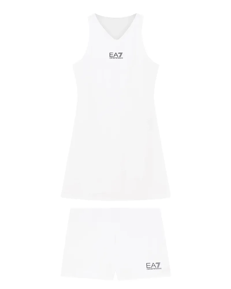 EA7 Tenniskleid mit Logo-Verzierung - Weiß Weiß