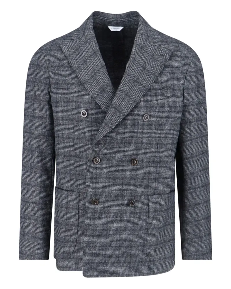 Boglioli double-breasted checked blazer - Grau Grau