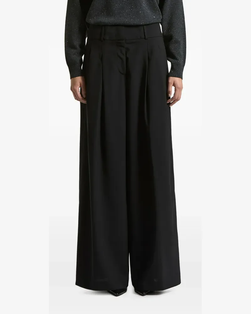 Peserico Plissierte Hose - Schwarz Schwarz