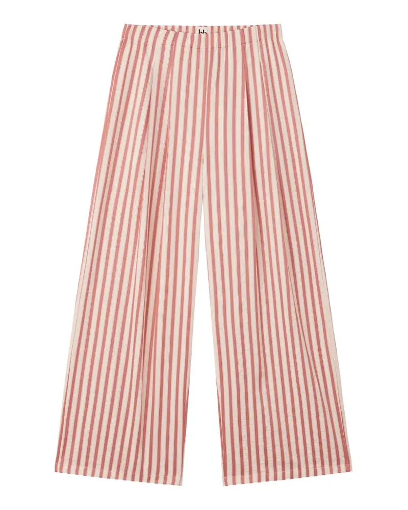 b+ab Gestreifte Wide-Leg-Hose - Rosa Rosa