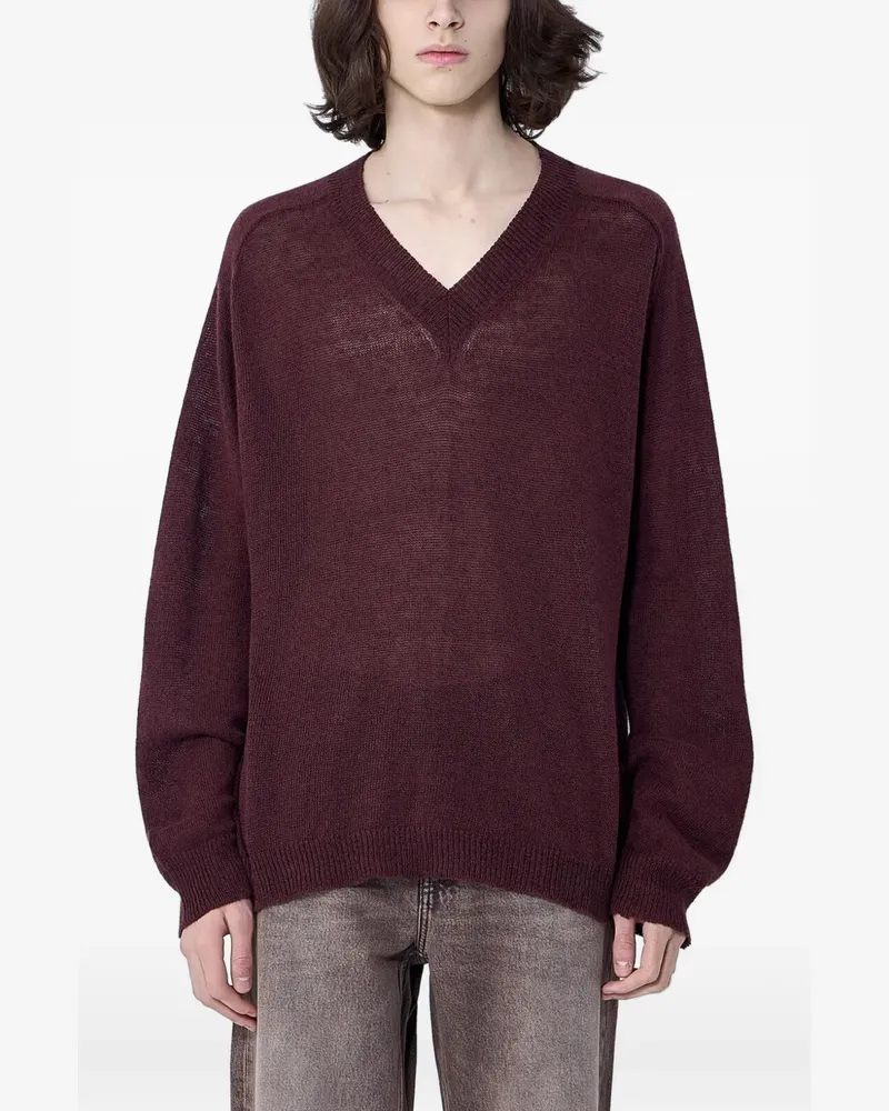 Our Legacy Rue V-neck sweater - Rot Rot